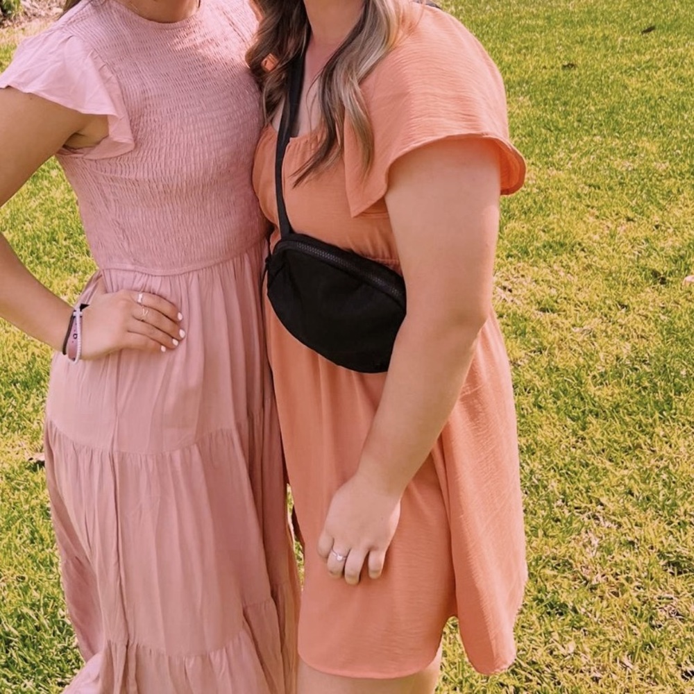 Pastel Orange Spring Dress - Picture 2 of 4